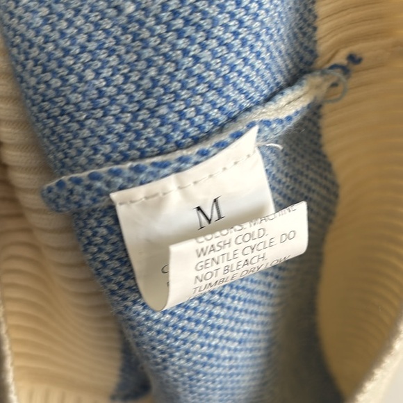 Blue and Cream Cardigan Sweater - Picture 2 of 2